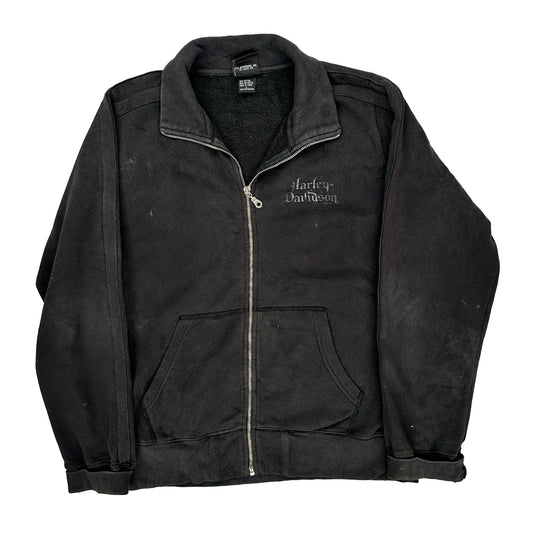 Zip 45Th Parallel Harley Davidson Zip Up - Large Black Cotton Blend