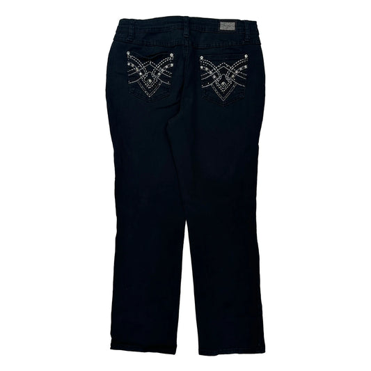 Earl Jean Studded Jeans - 28W UK 8 Black Cotton