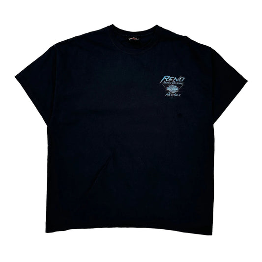 Reno, Nevada Harley Davidson Graphic T-Shirt - 2XL Black Cotton
