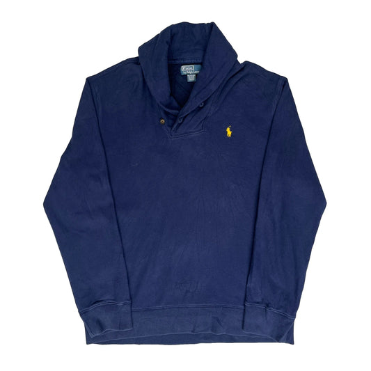 Polo By Ralph Lauren Hoodie - 2XL Navy Cotton Blend