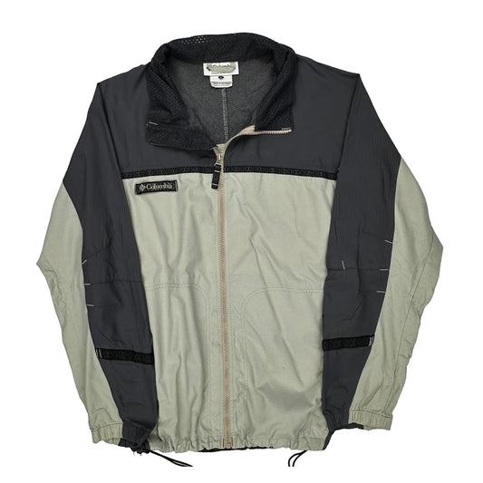 Columbia Windbreaker - Large Beige Polyester