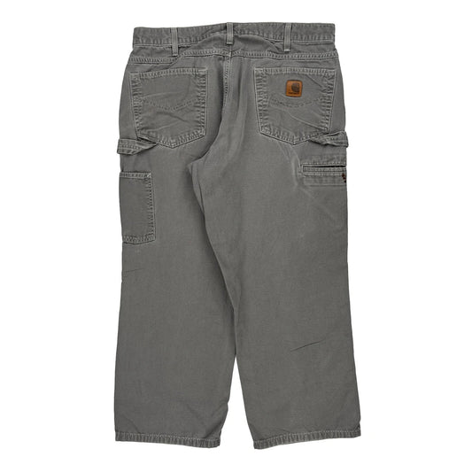 Carhartt Double Knee Carpenter Trousers - 34W 30L Grey Cotton