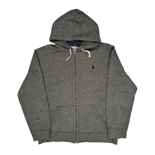 Vintage Polo By Ralph Lauren Hoodie - 2XL Grey Cotton