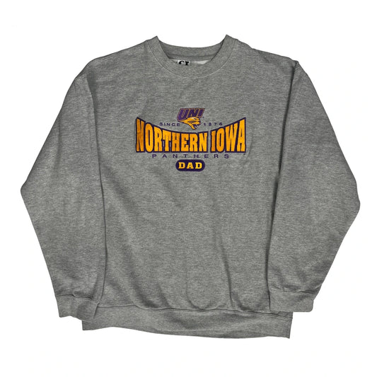 Northern Iowa Panthers Ci Sport College Sweatshirt - Large Grey Cotton Blend
