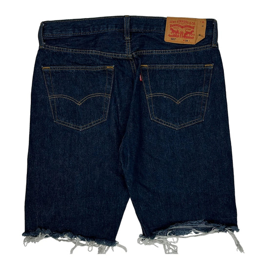 Levis Denim Shorts - 34W 11L Blue Denim