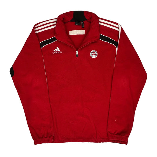 Beadling Soccer Club Badge Adidas Striped Fleece - XL Red Polyester