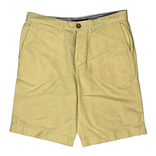 Tommy Hilfiger Chino Shorts - 32W 10L Yellow Cotton