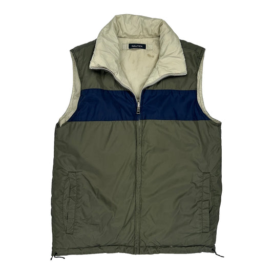 Nautica Reversible Gilet - Medium Green Polyester