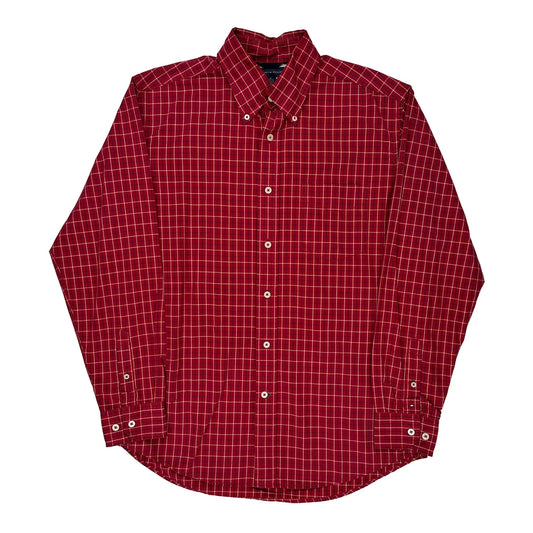 Tommy Hilfiger Checked Shirt - Medium Red Cotton