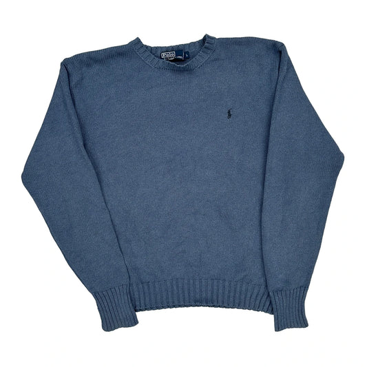 Polo By Ralph Lauren Jumper - Large Blue Cotton