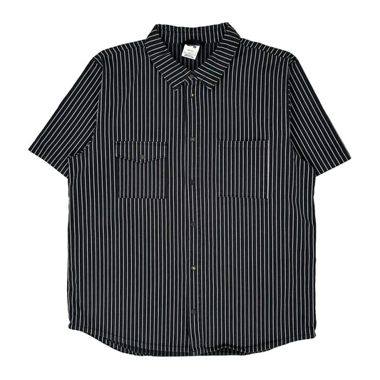 Dri-Fit Nike Sb Striped Short Sleeve Shirt - Large Black Cotton