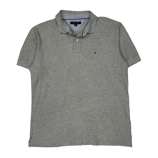 Tommy Hilfiger Polo Shirt - XL Grey Cotton