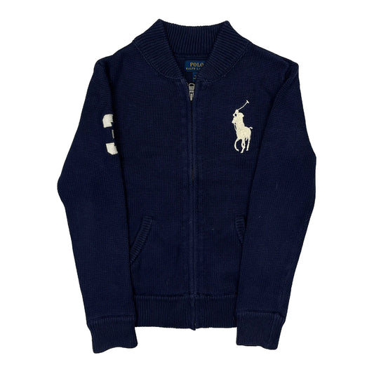 Age 7 Polo By Ralph Lauren Zip Up - Small Navy Cotton