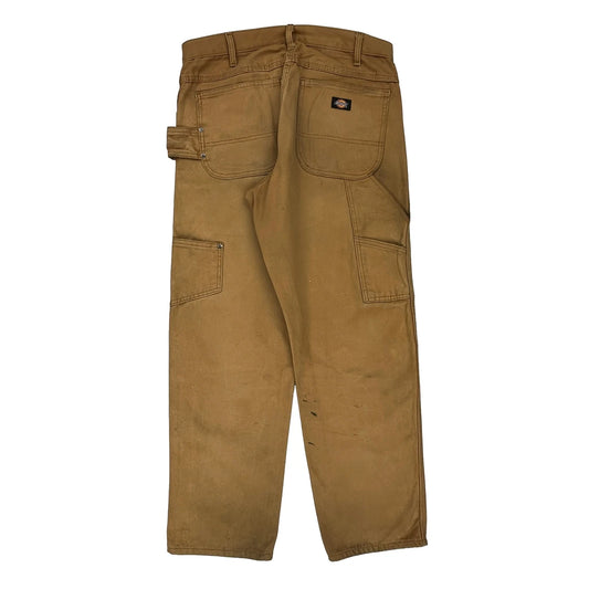 Dickies Carpenter Trousers - 33W 30L Brown Cotton