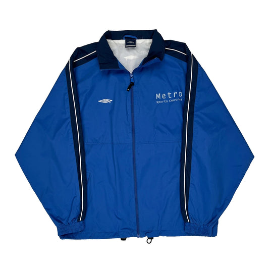 Vintage Metro Sports Centres Umbro Windbreaker - Large Blue Polyester
