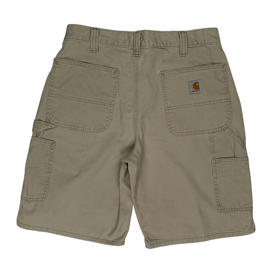 Carhartt Carpenter Shorts - 32W 10L Beige Cotton