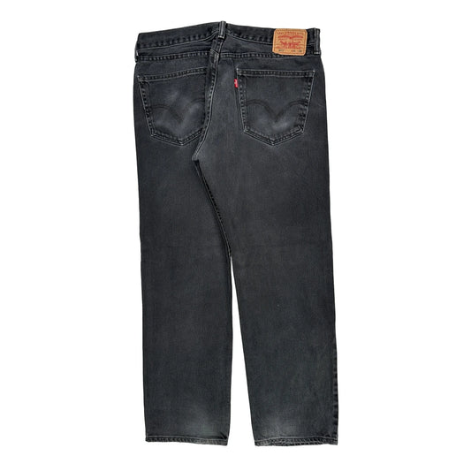 Levis 505 Jeans - 36W 32L Black Cotton