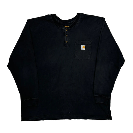 Original Fit Carhartt Long Sleeve T-Shirt - 2XL Black Cotton