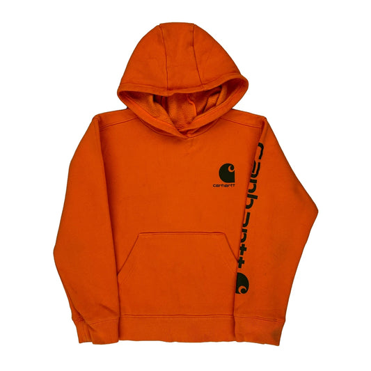 Age 8-10 Carhartt Hoodie - Small Orange Cotton