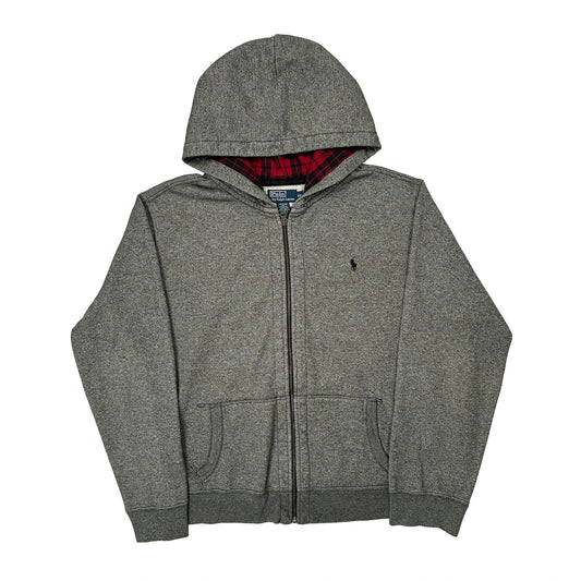 Polo By Ralph Lauren Full Zip Hoodie - 2XL Grey Cotton