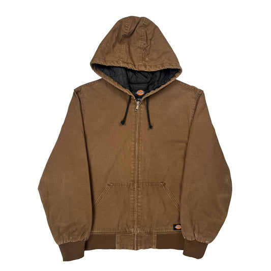 Faded Dickies Workwear Jacket - Large Brown Cotton