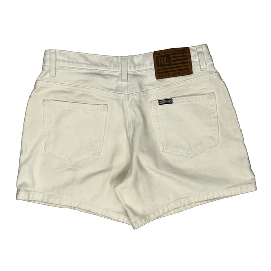 90S Ralph Lauren Denim Shorts - 29W UK 10 White Cotton