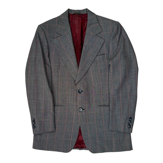 Christian Dior Checked Blazer - Small Grey Virgin Wool