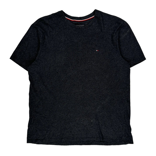 Tommy Hilfiger T-Shirt - Large Black Cotton