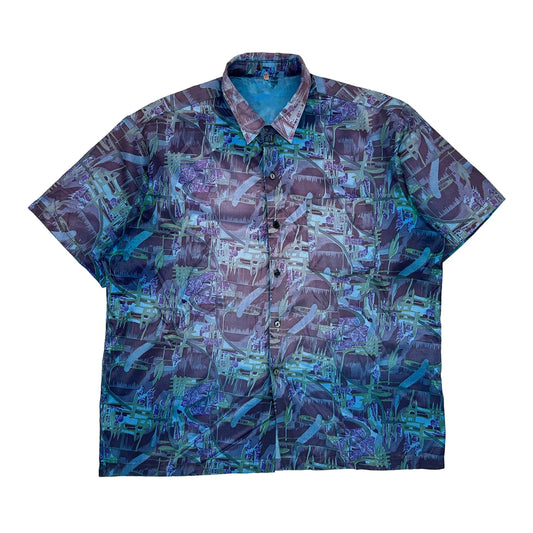 Unbranded Hawaiian Shirt - Large Multicoloured Polyester