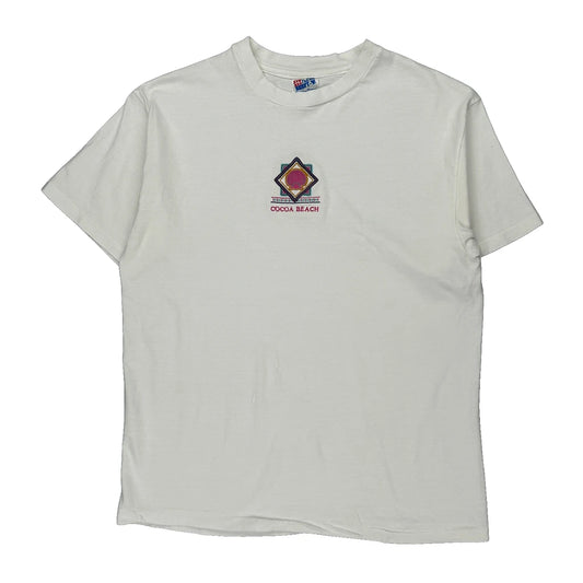 Hanes Graphic T-Shirt - Large White Cotton