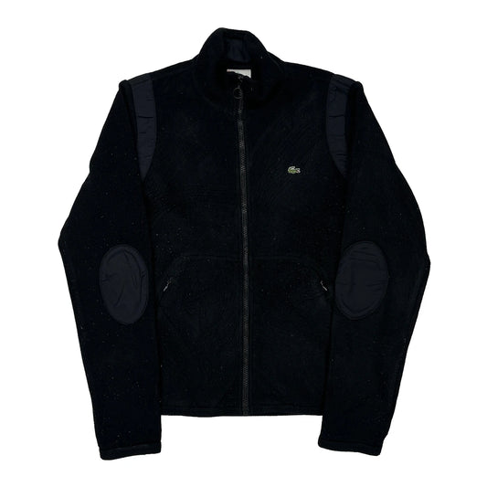 Lacoste Fleece Jacket - Small Black Polyester