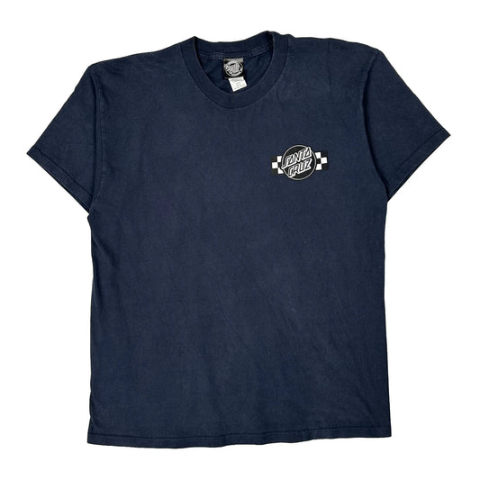 Vintage Santa Cruz T-Shirt - Large Navy Cotton