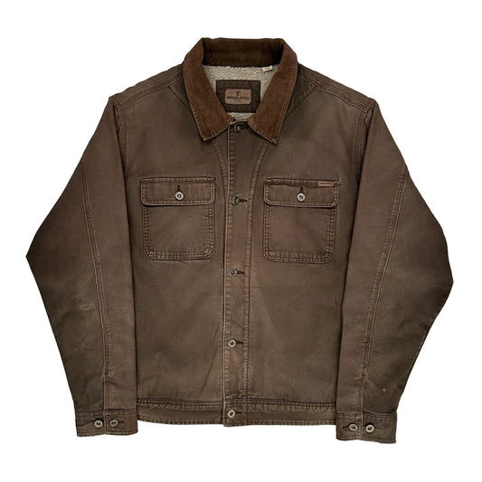 Vintage Woolrich Workwear Jacket - XL Brown Cotton