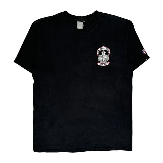 Quiksilver Graphic T-Shirt - Medium Black Cotton