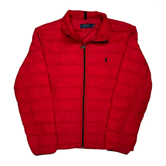 Polo By Ralph Lauren Puffer - Large Red Polyester
