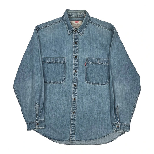 Levis Denim Shirt - Large Light Wash Cotton