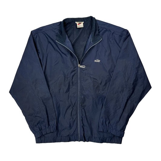 Nike Windbreaker - Large Navy Polyester