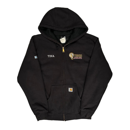 Thermal Lined Carhartt J149 Hoodie - Medium Black Cotton Blend
