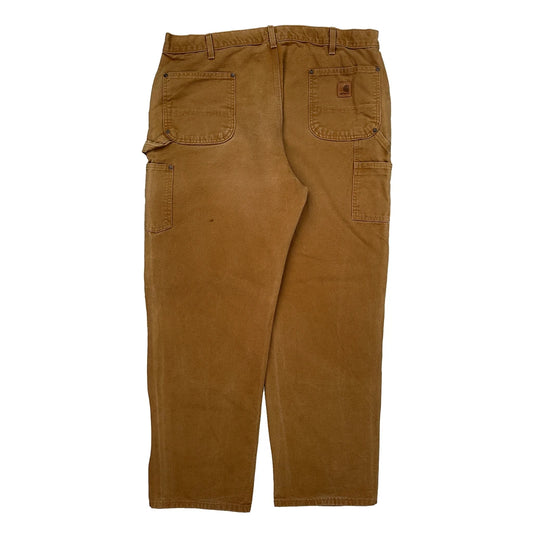 Carhartt Double Knee Carpenter Trousers - 40W 34L Brown Cotton