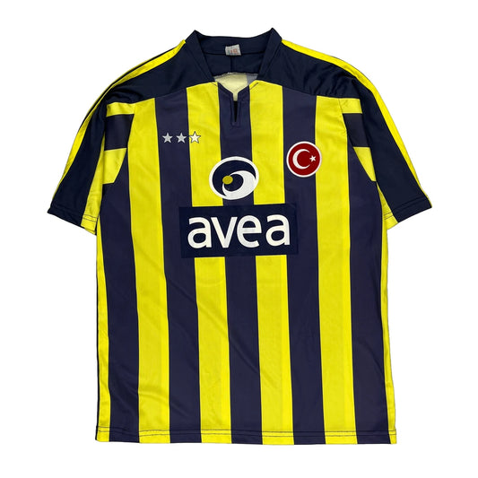 Fenerbahçe 2004/05 Adidas Striped Football Shirt - Large Navy Polyester