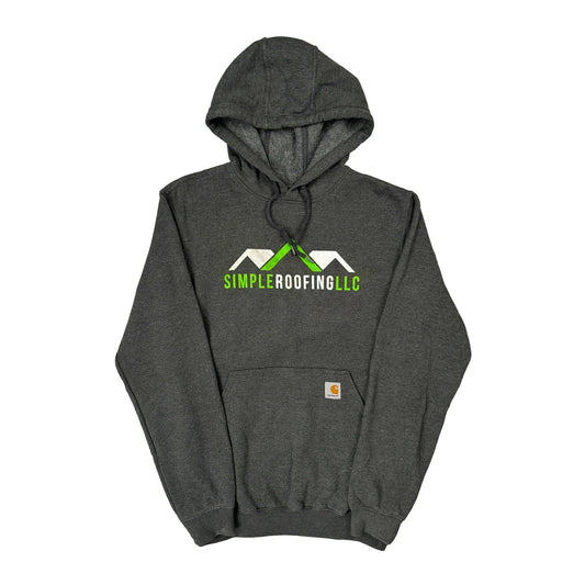 Vintage Carhartt Hoodie - Small Grey Cotton Blend