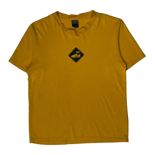 Nike T-Shirt - Medium Yellow Polyester