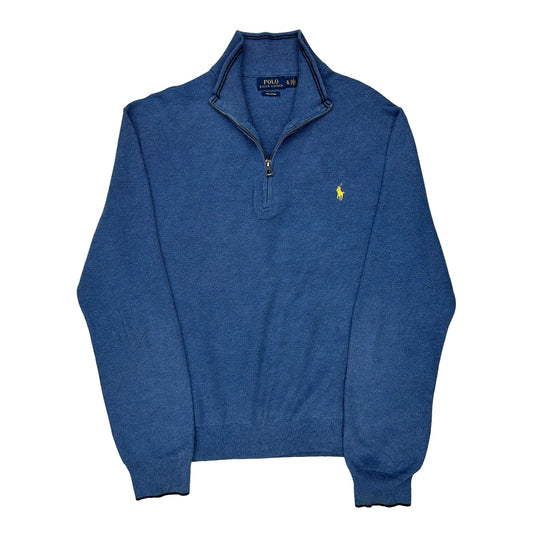 Polo By Ralph Lauren 1/4 Zip - XL Blue Cotton