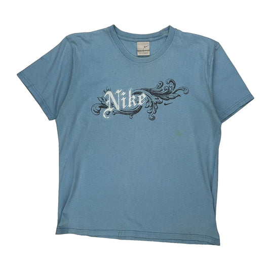 Vintage Nike T-Shirt - Large Blue Cotton