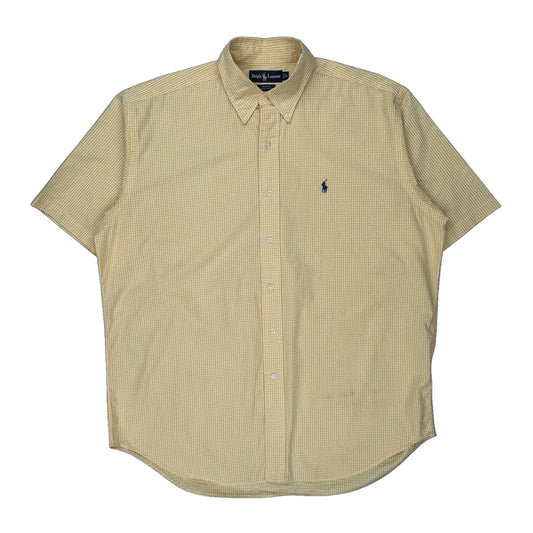 Blake Ralph Lauren Checked Shirt - Large Yellow Cotton