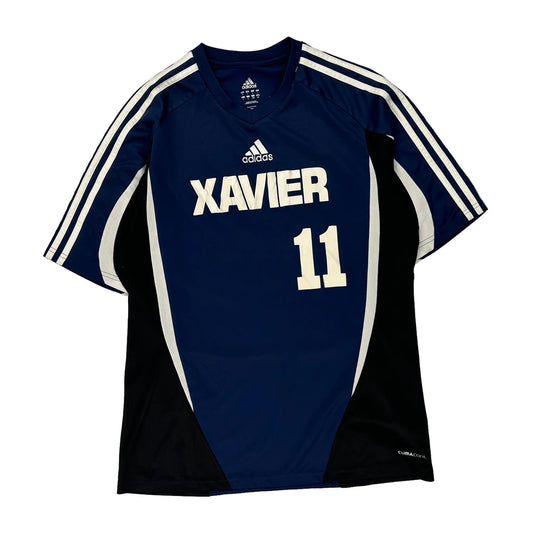 Xavier Musketeers Adidas Jersey - Large Navy Polyester
