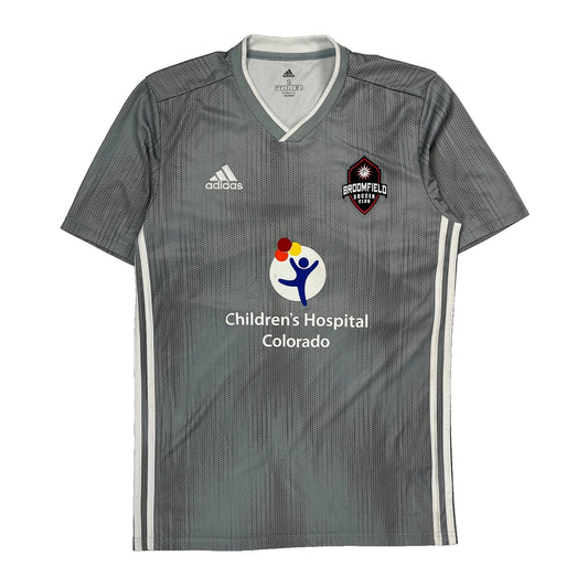 Broomfield Soccer Club Adidas Football Shirt - Small Grey Polyester