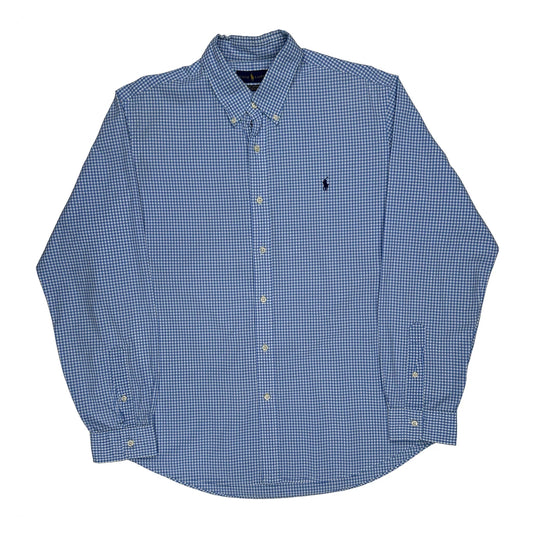 Vintage Ralph Lauren Checked Shirt - XL Blue Cotton