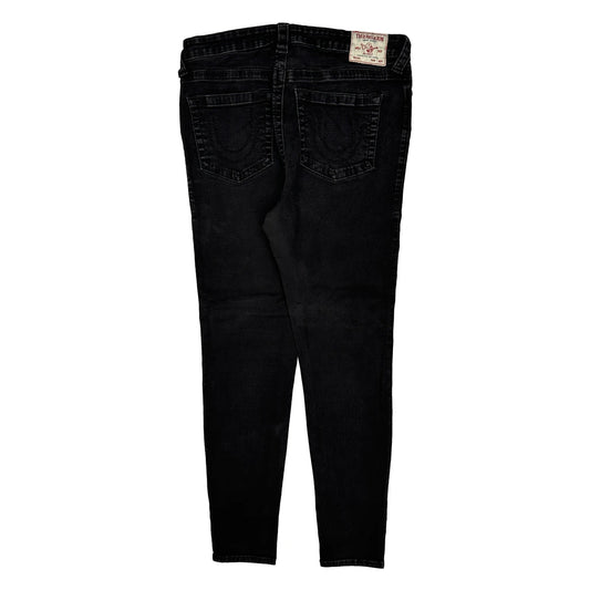 Vintage True Religion Skinny Jeans - 34W UK 14 Black Cotton Blend