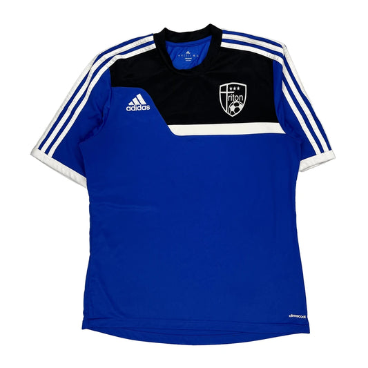Triton Adidas Football Football Shirt - Large Black Polyester